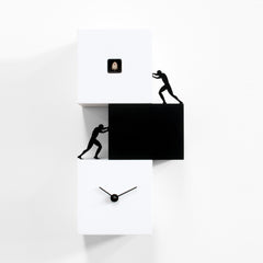  Cuckoo Clock - 'Strong Cucu 2' Cuckoo Clock (White & Black) by Progetti - Cuckoo Collections