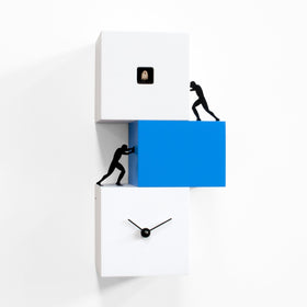 Cuckoo Clock - 'Strong Cucu 2' Cuckoo Clock (White & Light blue) by Progetti - Cuckoo Collections