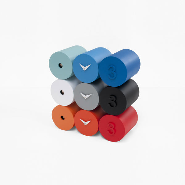  Cuckoo Clock - 'Tris' Cuckoo Clock (Orange & Red) by Progetti - Cuckoo Collections