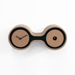  Cuckoo Clock - 'Twin' Horizontal Cuckoo Clock (Black dial) by Progetti - Cuckoo Collections