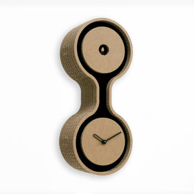 Cuckoo Clock - 'Twin' Vertical Cuckoo Clock (Black dial) by Progetti - Cuckoo Collections