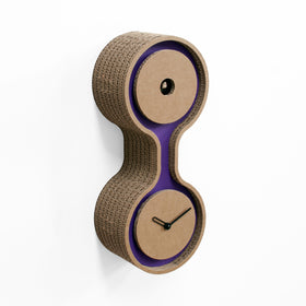  Cuckoo Clock - 'Twin' Vertical Cuckoo Clock (Purple dial) by Progetti - Cuckoo Collections