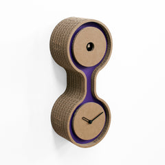  Cuckoo Clock - 'Twin' Vertical Cuckoo Clock (Purple dial) by Progetti - Cuckoo Collections