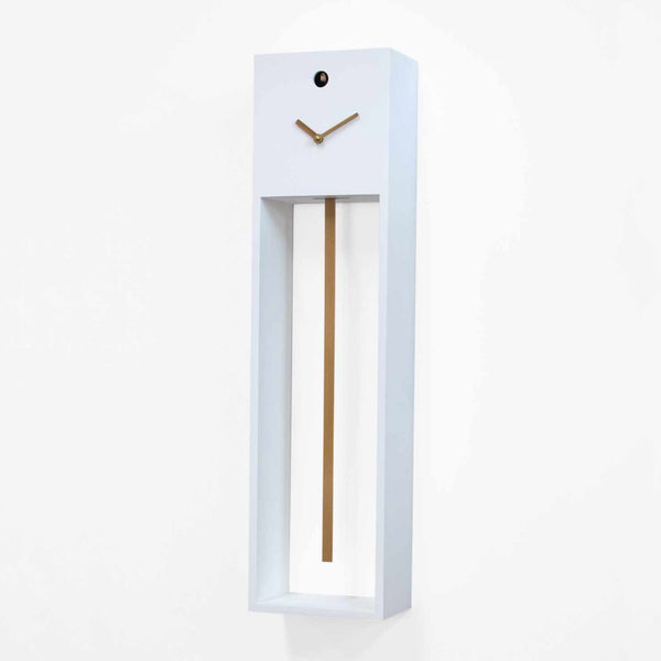  Cuckoo Clock - 'Uaigong' Cuckoo Clock (White & Gold) by Progetti - Cuckoo Collections