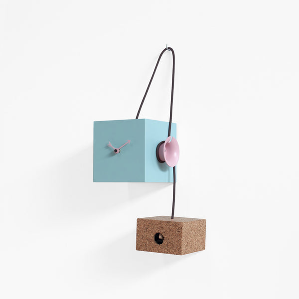  Cuckoo Clock - 'Uhuhu' Cuckoo Clock (Light blue & Pink) by Progetti - Cuckoo Collections