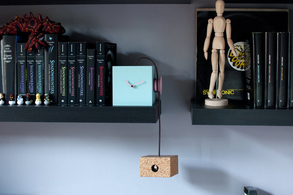  Cuckoo Clock - 'Uhuhu' Cuckoo Clock (Light blue & Pink) by Progetti - Cuckoo Collections