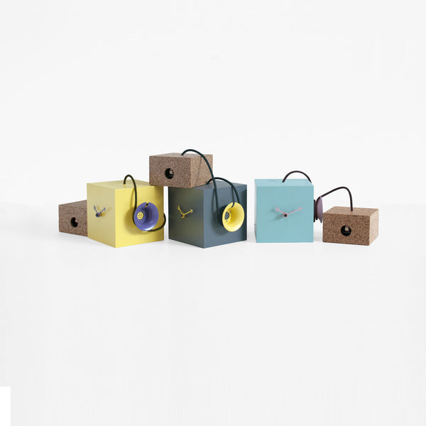  Cuckoo Clock - 'Uhuhu' Cuckoo Clock (Light blue & Pink) by Progetti - Cuckoo Collections