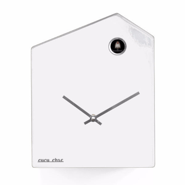  Cuckoo Clock - 'Cucu Chic' Chalet Cuckoo Clock (Gloss White) by Progetti - Cuckoo Collections