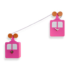  Cuckoo Clock - 'Cucu Funivia' Cuckoo Clock (Pink) by Pirondini - Cuckoo Collections