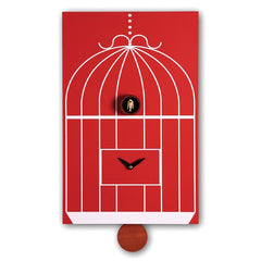  Cuckoo Clock - 'Cucu Gabbia' Cuckoo Clock (Brick Red) by Pirondini - Cuckoo Collections