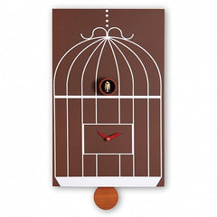  Cuckoo Clock - 'Cucu Gabbia' Cuckoo Clock (Brown) by Pirondini - Cuckoo Collections