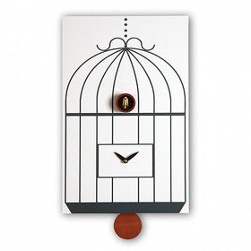  Cuckoo Clock - 'Cucu Gabbia' Cuckoo Clock (White) by Pirondini - Cuckoo Collections