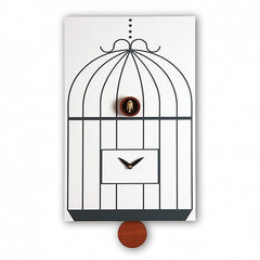  Cuckoo Clock - 'Cucu Gabbia' Cuckoo Clock (White) by Pirondini - Cuckoo Collections