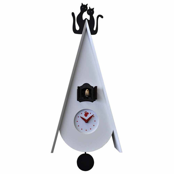  Cuckoo Clock - 'Cucu Gattini' Cuckoo Clock (White) by Pirondini - Cuckoo Collections
