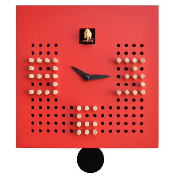  Cuckoo Clock - 'Cucu Solitario' Cuckoo Clock (Orange-Red) by Pirondini - Cuckoo Collections