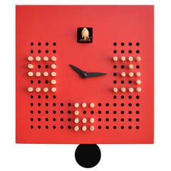  Cuckoo Clock - 'Cucu Solitario' Cuckoo Clock (Orange-Red) by Pirondini - Cuckoo Collections