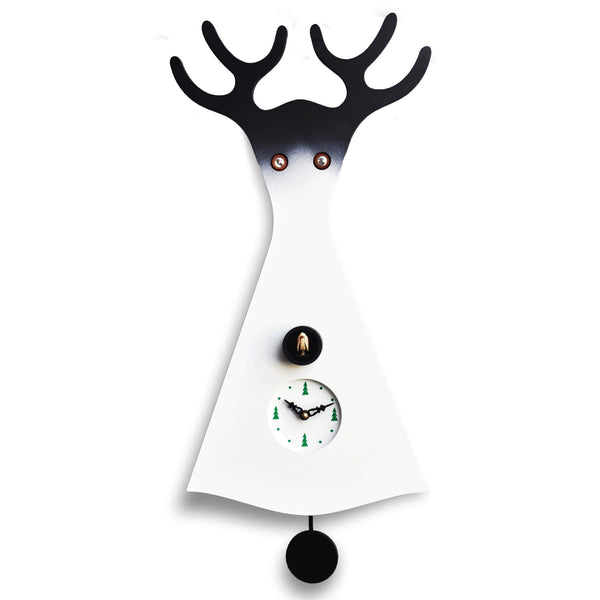  Cuckoo Clock - 'Cucu Stelvio' Cuckoo Clock (Black & white) by Pirondini - Cuckoo Collections