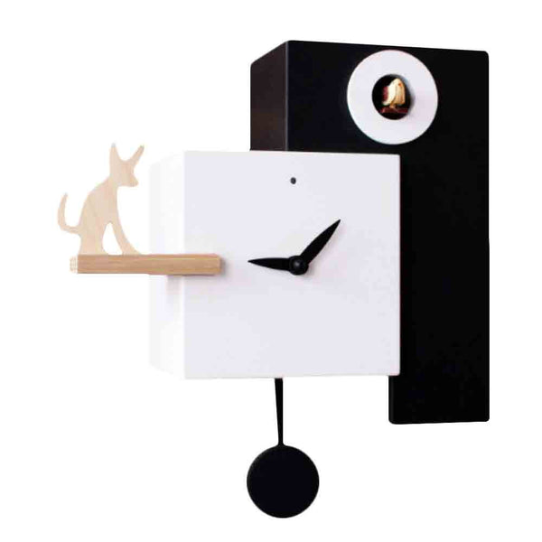  Cuckoo Clock - 'Cucu The Guardian' Cuckoo Clock (White & Black) by PIrondini - Cuckoo Collections
