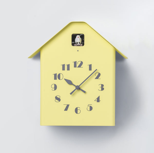'Dachs Cuckoo' Table/Wall Cuckoo Clock (Yellow) by Lemnos