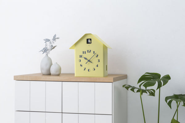 'Dachs Cuckoo' Table/Wall Cuckoo Clock (Yellow) by Lemnos