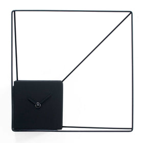  Clock - 'Deep Frame' (Black & Black) Clock by Progetti - Cuckoo Collections
