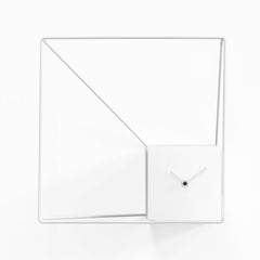  Clock - 'Deep Frame' (All White) Clock by Progetti - Cuckoo Collections