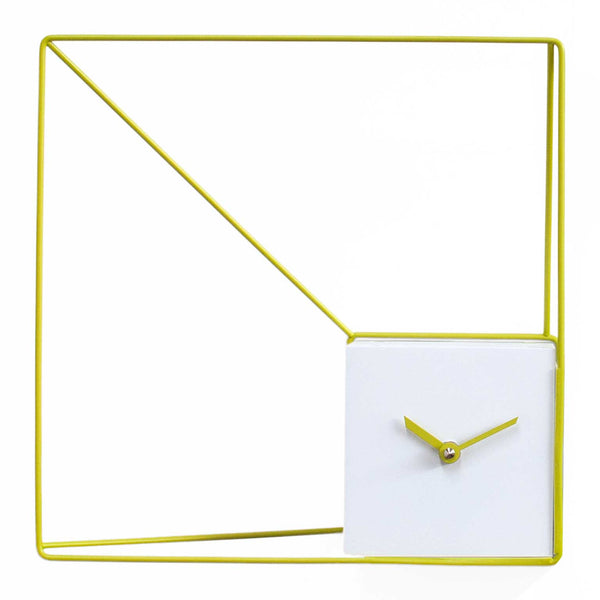  Clock - 'Deep Frame' (Green & White) Clock by Progetti - Cuckoo Collections