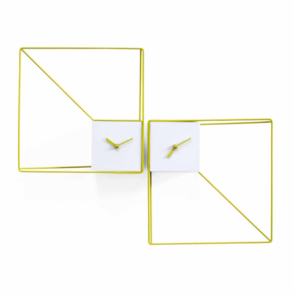  Clock - 'Deep Frame' (Green & White) Clock by Progetti - Cuckoo Collections