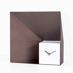 Clock - 'Deep Steel' (Bronze & White) Clock by Progetti - Cuckoo Collections