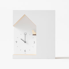 'Dent' Table Cuckoo Clock (White) by Lemnos