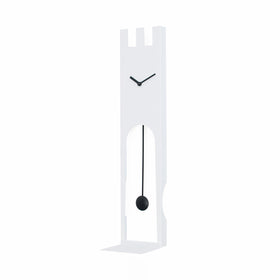  Clock - 'Don Castle' (White) Pendulum Clock by Progetti - Cuckoo Collections