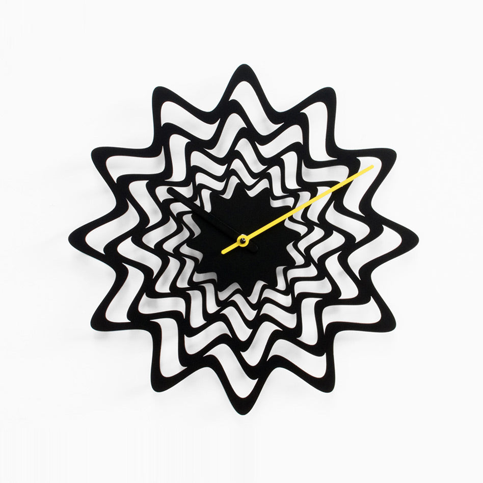 'Flux' (Black) Clock by Progetti - Cuckoo Collections