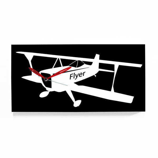  Clock - 'Flyer' (Black & White) Clock by Progetti - Cuckoo Collections