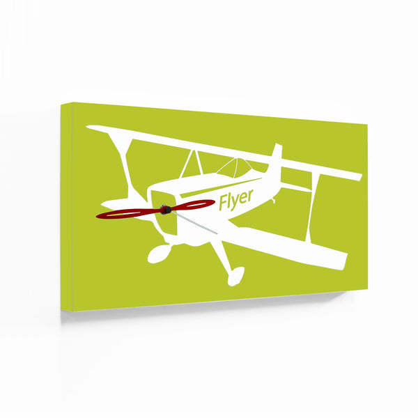  Clock - 'Flyer' (Green & White) Clock by Progetti - Cuckoo Collections