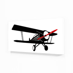  Clock - 'Flyer Waco' (White & Black) Clock by Progetti - Cuckoo Collections