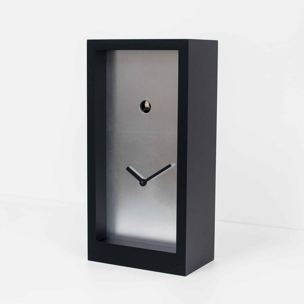  Cuckoo Clock - 'Fort Knox' Cuckoo Clock (Black & Silver) by Progetti - Cuckoo Collections