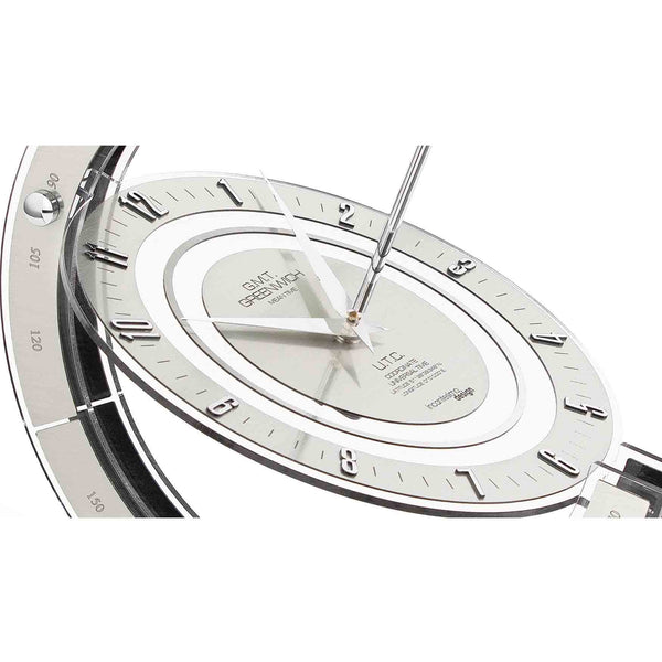  Clock - 'Greenwich Armillary' Table clock  (Chrome) by Incantesimo Design - Cuckoo Collections