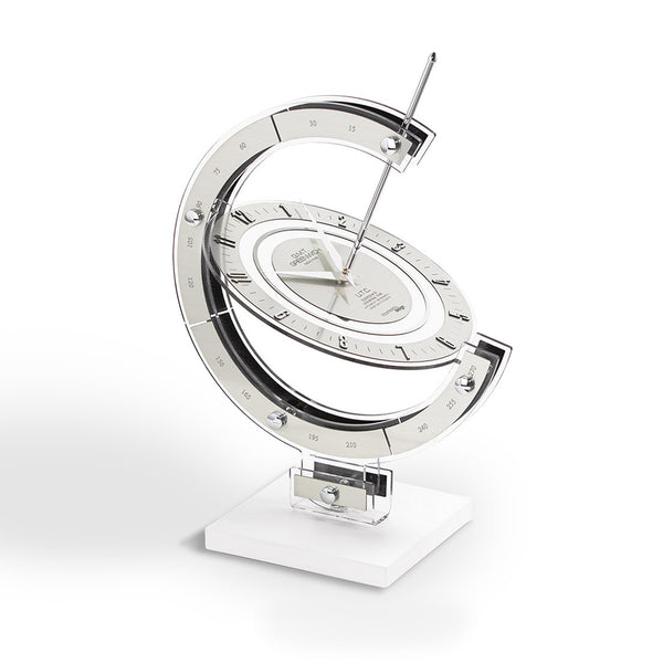  Clock - 'Greenwich Armillary' Table clock  (Chrome) by Incantesimo Design - Cuckoo Collections