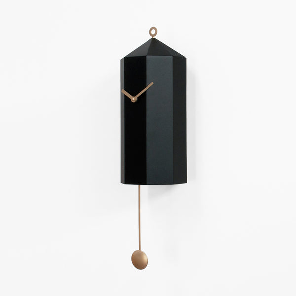  Clock - 'Hindia' (Black) Pendulum Clock by Progetti - Cuckoo Collections