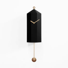  Clock - 'Hindia' (Black) Pendulum Clock by Progetti - Cuckoo Collections