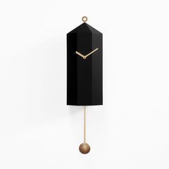  Clock - 'Hindia' (Black) Pendulum Clock by Progetti - Cuckoo Collections