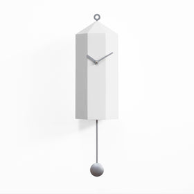  Clock - 'Hindia' (White) Pendulum Clock by Progetti - Cuckoo Collections