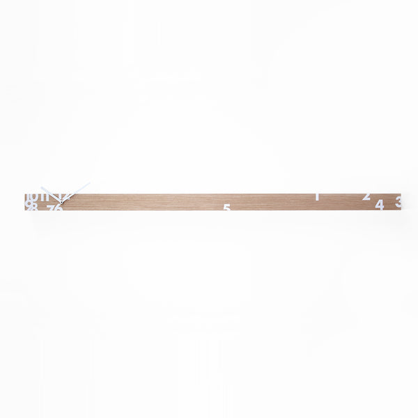  Clock - 'Ill Tempo Stringe Horizontal' (Light Wood) Clock by Progetti - Cuckoo Collections