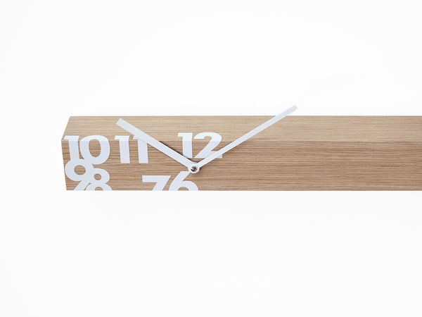  Clock - 'Ill Tempo Stringe Horizontal' (Light Wood) Clock by Progetti - Cuckoo Collections