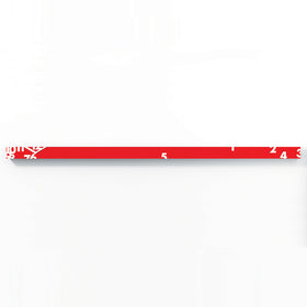  Clock - 'Ill Tempo Stringe Horizontal' (Red) Clock by Progetti - Cuckoo Collections
