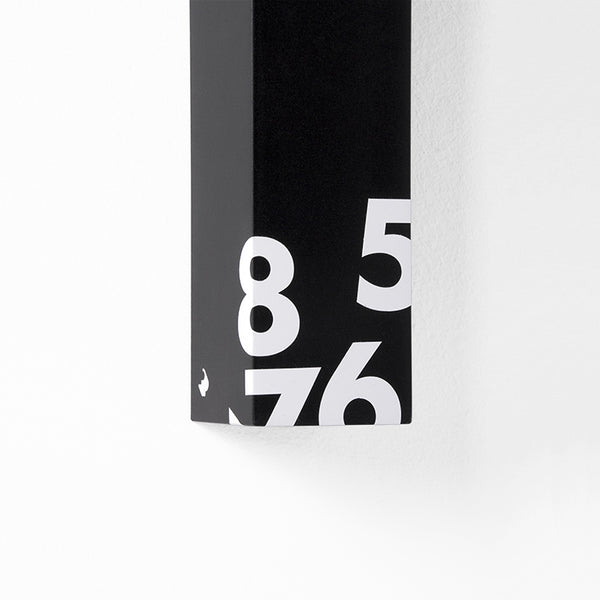  Clock - 'Ill Tempo Stringe Vertical' (Black) Clock by Progetti - Cuckoo Collections