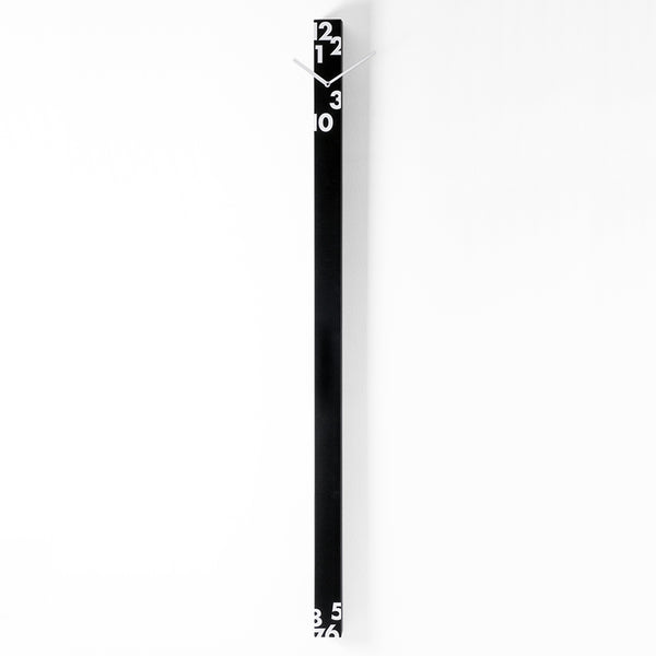  Clock - 'Ill Tempo Stringe Vertical' (Black) Clock by Progetti - Cuckoo Collections