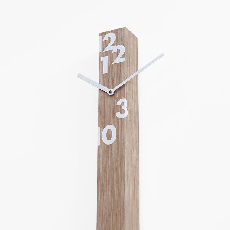 'Ill Tempo Stringe Vertical' (Light Wood) Clock by Progetti - Cuckoo ...