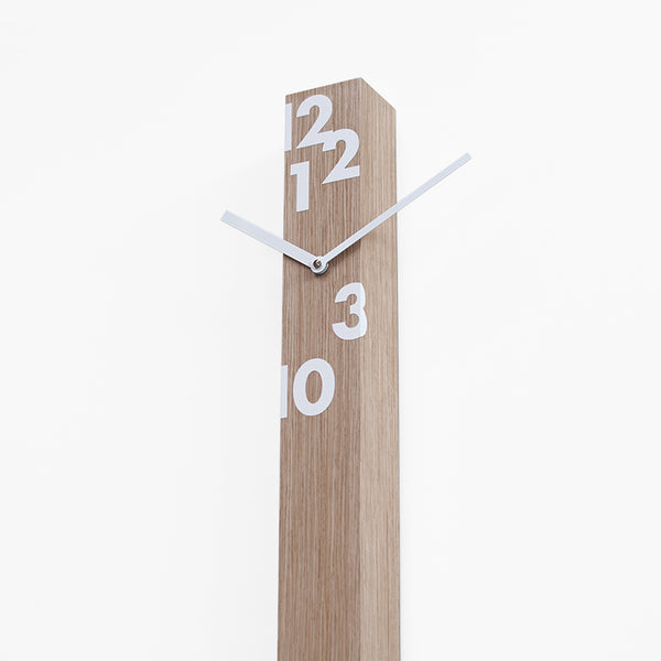  Clock - 'Ill Tempo Stringe Vertical' (Light Wood) Clock by Progetti - Cuckoo Collections