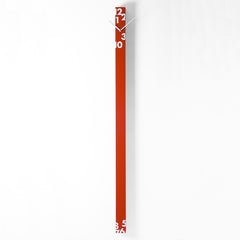  Clock - 'Ill Tempo Stringe Vertical' (Red) Clock by Progetti - Cuckoo Collections